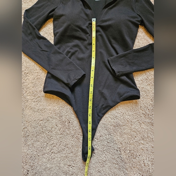 Klassy Network Black Size M Womens Bodysuit With Crotch Snaps And Built In Bra - Picture 2 of 6